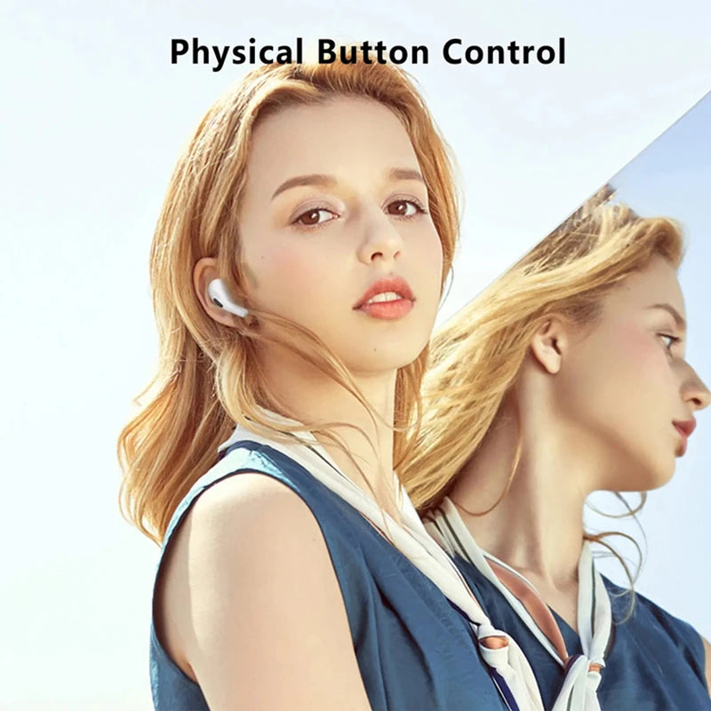 Fone de ouvido sem fio Bluetooth 5.3  Air Pro 4 original, com cancelamento de ruído ativo e próprio para jogos, iPhone, Xiaomi e Android.