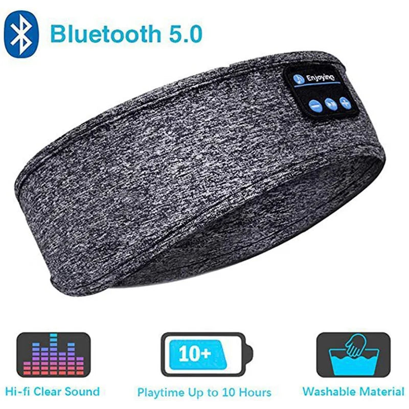 Fone de ouvido sem fio Bluetooth 5.0 - É a sua Máscara para dormir e Bandana para atividade física.