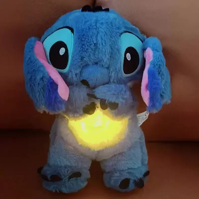 Boneca de Pelúcia Disney Lilo & Stitch com respiração, luz e música