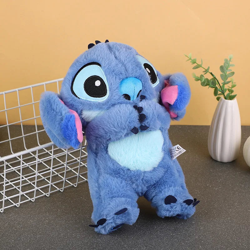 Boneca de Pelúcia Disney Lilo & Stitch com respiração, luz e música