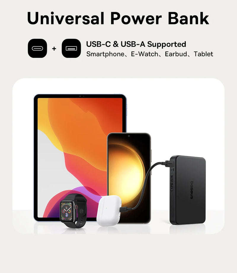 Power Bank Magnético Baseus - 22.5W 10000mAh Airpow II Qi2