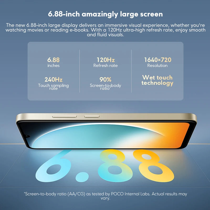 Lançamento 2025 - Xiaomi POCO C71 64/128GB - Versão Global, tela de  6.88.
