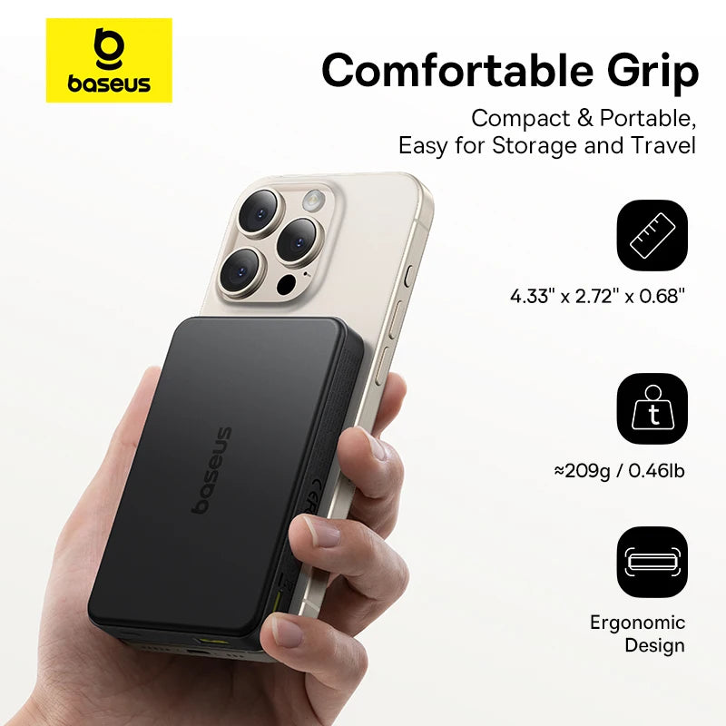 Power Bank Magnético Baseus - 22.5W 10000mAh Airpow II Qi2