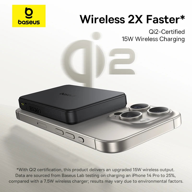 Power Bank Magnético Baseus - 22.5W 10000mAh Airpow II Qi2