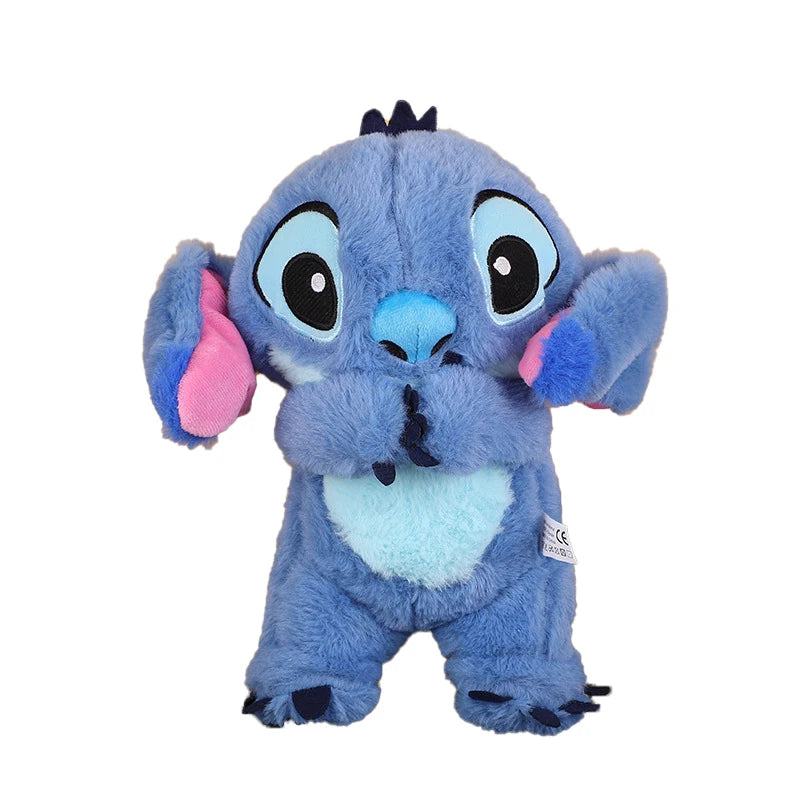 Boneca de Pelúcia Disney Lilo & Stitch com respiração, luz e música