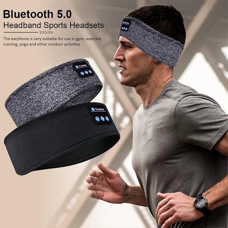 Fone de ouvido sem fio Bluetooth 5.0 - É a sua Máscara para dormir e Bandana para atividade física.