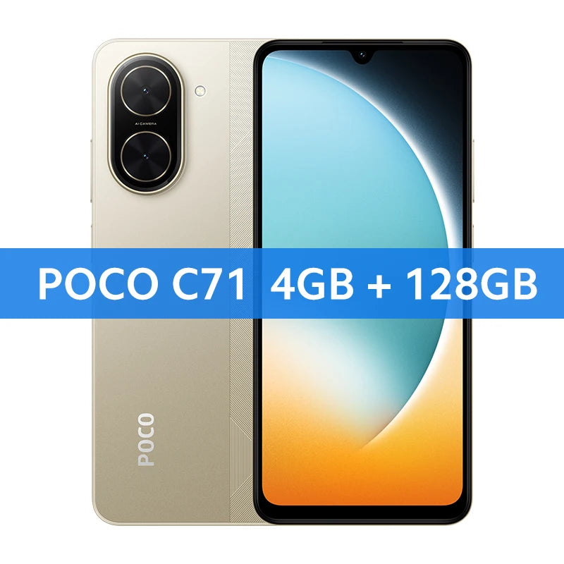 Lançamento 2025 - Xiaomi POCO C71 64/128GB - Versão Global, tela de  6.88.