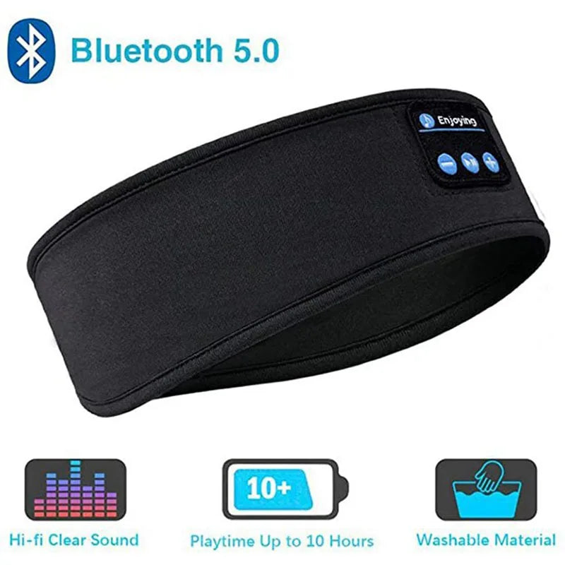 Fone de ouvido sem fio Bluetooth 5.0 - É a sua Máscara para dormir e Bandana para atividade física.