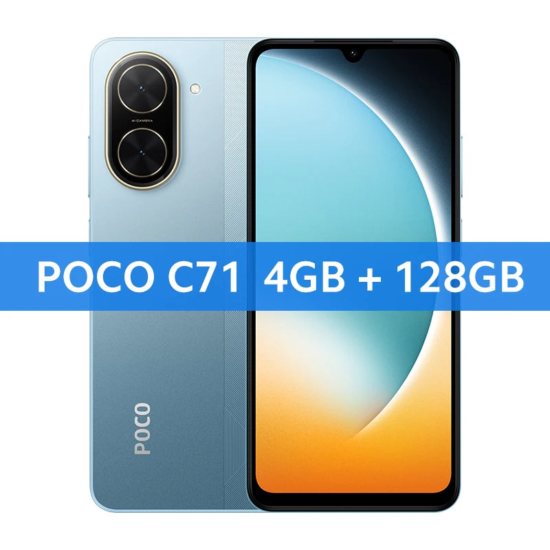 Lançamento 2025 - Xiaomi POCO C71 64/128GB - Versão Global, tela de  6.88.