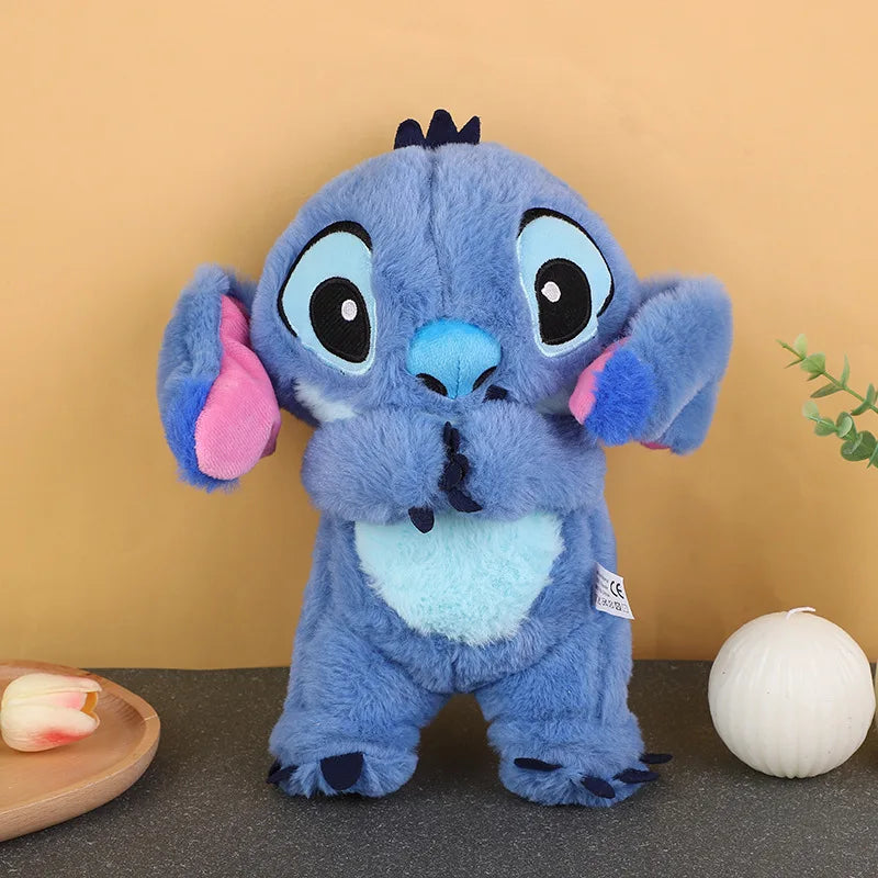 Boneca de Pelúcia Disney Lilo & Stitch com respiração, luz e música