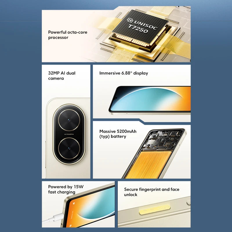 Lançamento 2025 - Xiaomi POCO C71 64/128GB - Versão Global, tela de  6.88.