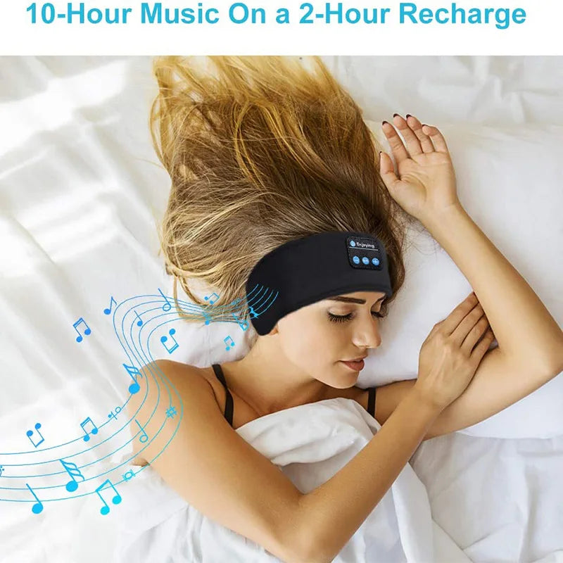 Fone de ouvido sem fio Bluetooth 5.0 - É a sua Máscara para dormir e Bandana para atividade física.