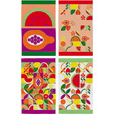 Kit 06 panos de copa felpudo estampado - 40cm X 65cm TEKA Primore